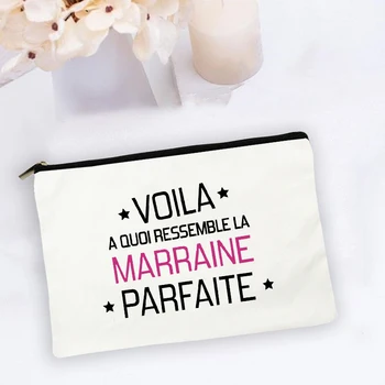 Najbolja kuma, torbe za šminkanje s francuskim po cijeloj površini, ženska косметичка, organizator za toaletne potrepštine, ženska torba za pranje, pokloni Marraine