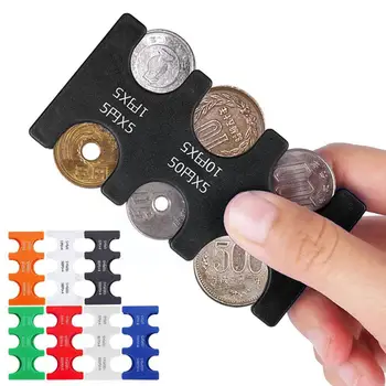 Dispenzer za kovanice Torbicu za prikupljanje novca Organizator za torbicu Držač za auto izmjenjivač Prijenosni Držač za kovanice Eura Q3Y8
