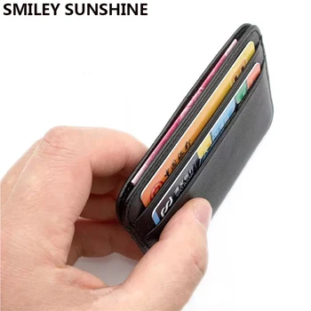 SMILEY SUNSHINE držač za kartice od prave kože muškarci žene визитница id držač vrećica za kreditne kartice, novčanik za vlasnika kartice porte carte